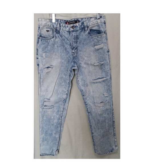 Southpole Distressed Acid Washed Denim Jeans size 36 X 32 (T-330) - Picture 2 of 16